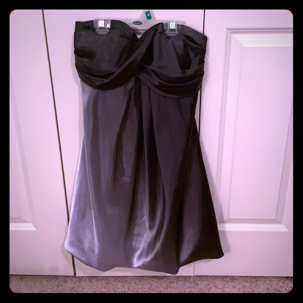 Grayscale Strapless Elegant Dress